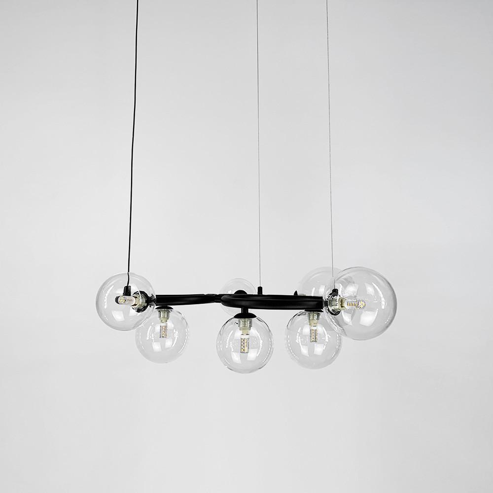 Люстра Gorizia на 7 прозорих плафонів Чорний (sg 44/7 bk/cl) - фото 5 Люстра Gorizia на 7 прозорих плафонів Чорний (sg 44/7 bk/cl) - фото 5