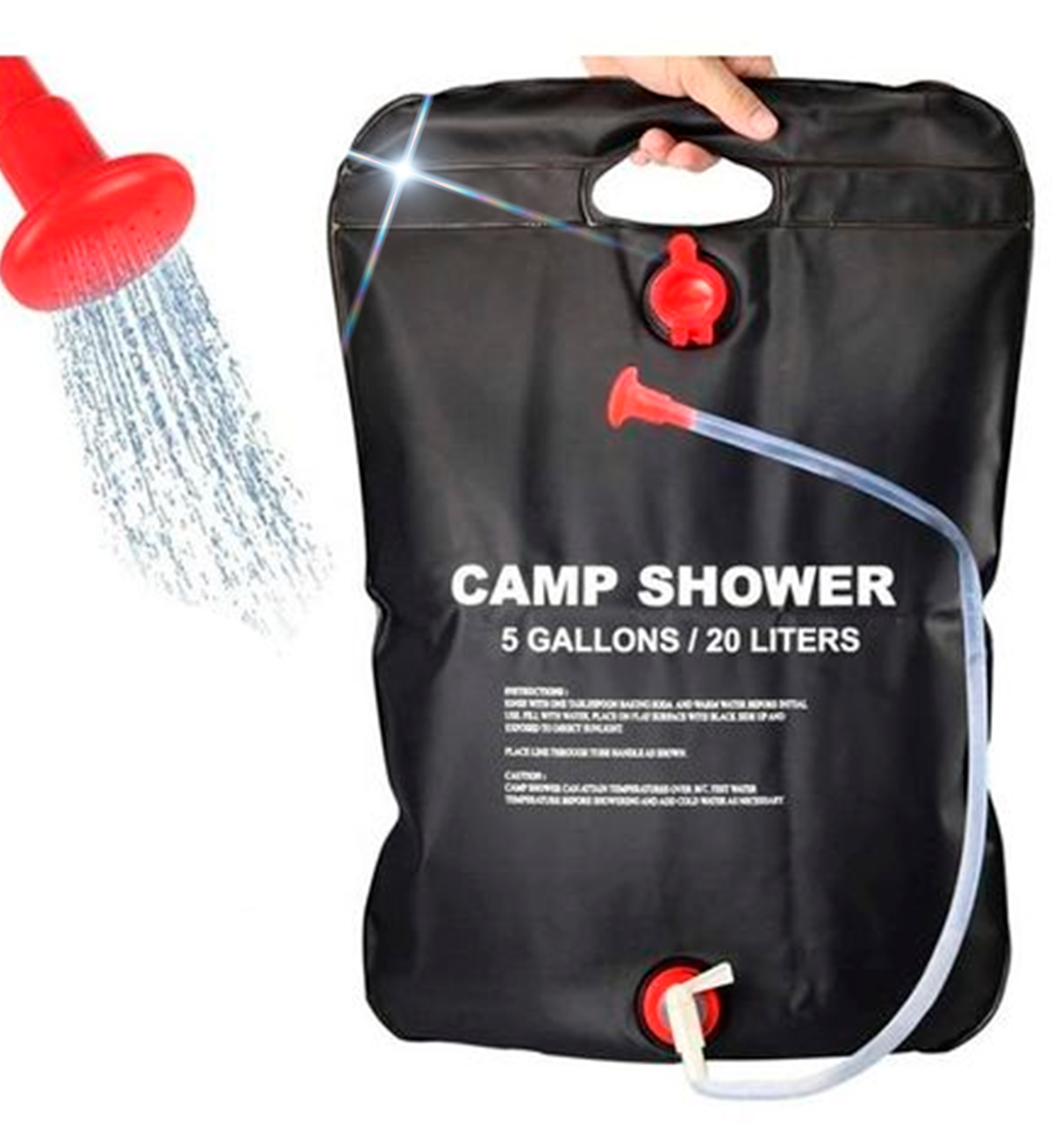 Душ туристический Bradex Camp Shower для дачи и рыбалки 20 л Black (389969085) - фото 8