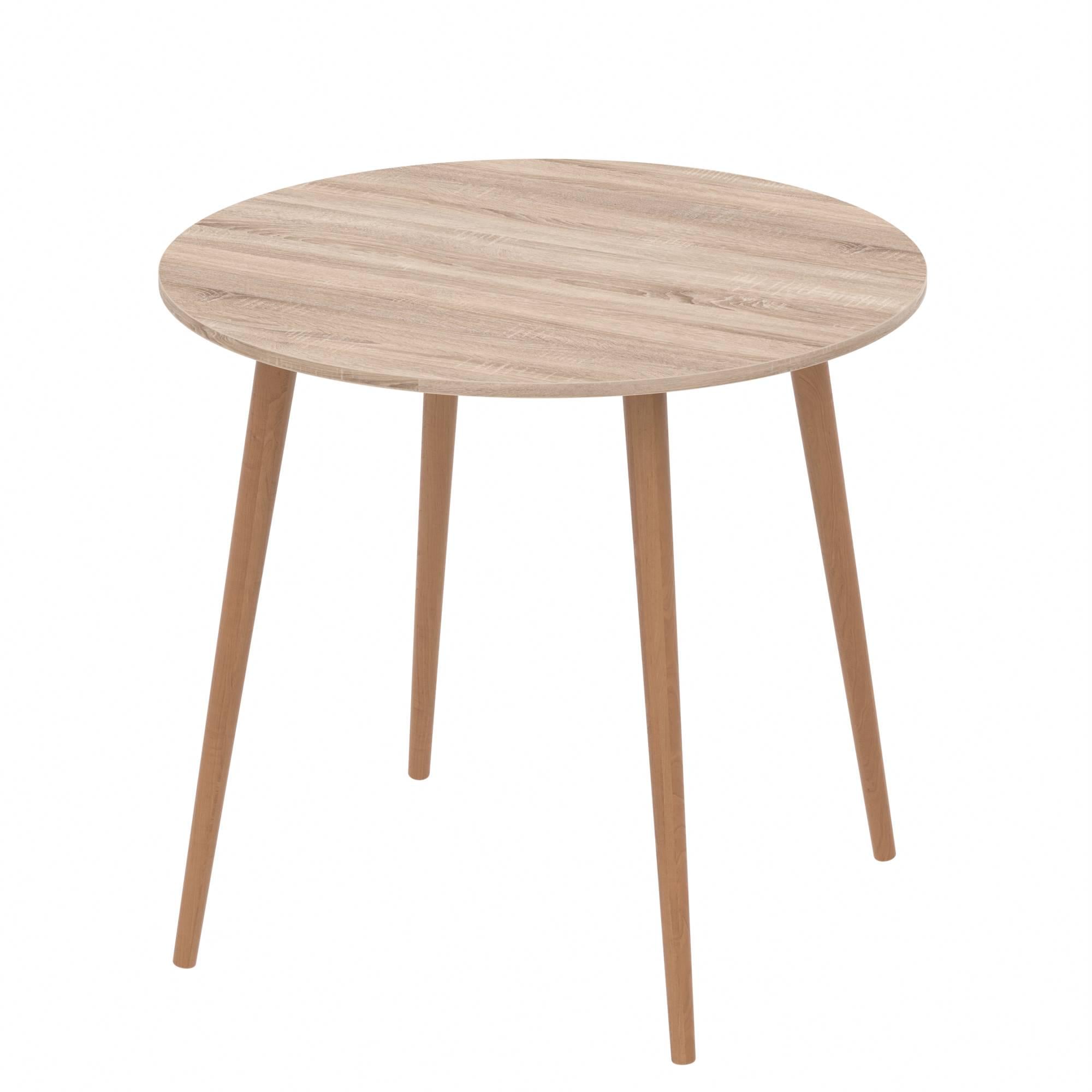 Стіл круглий Неман СЕТ-4 Дуб сонома/Вільха (552802)