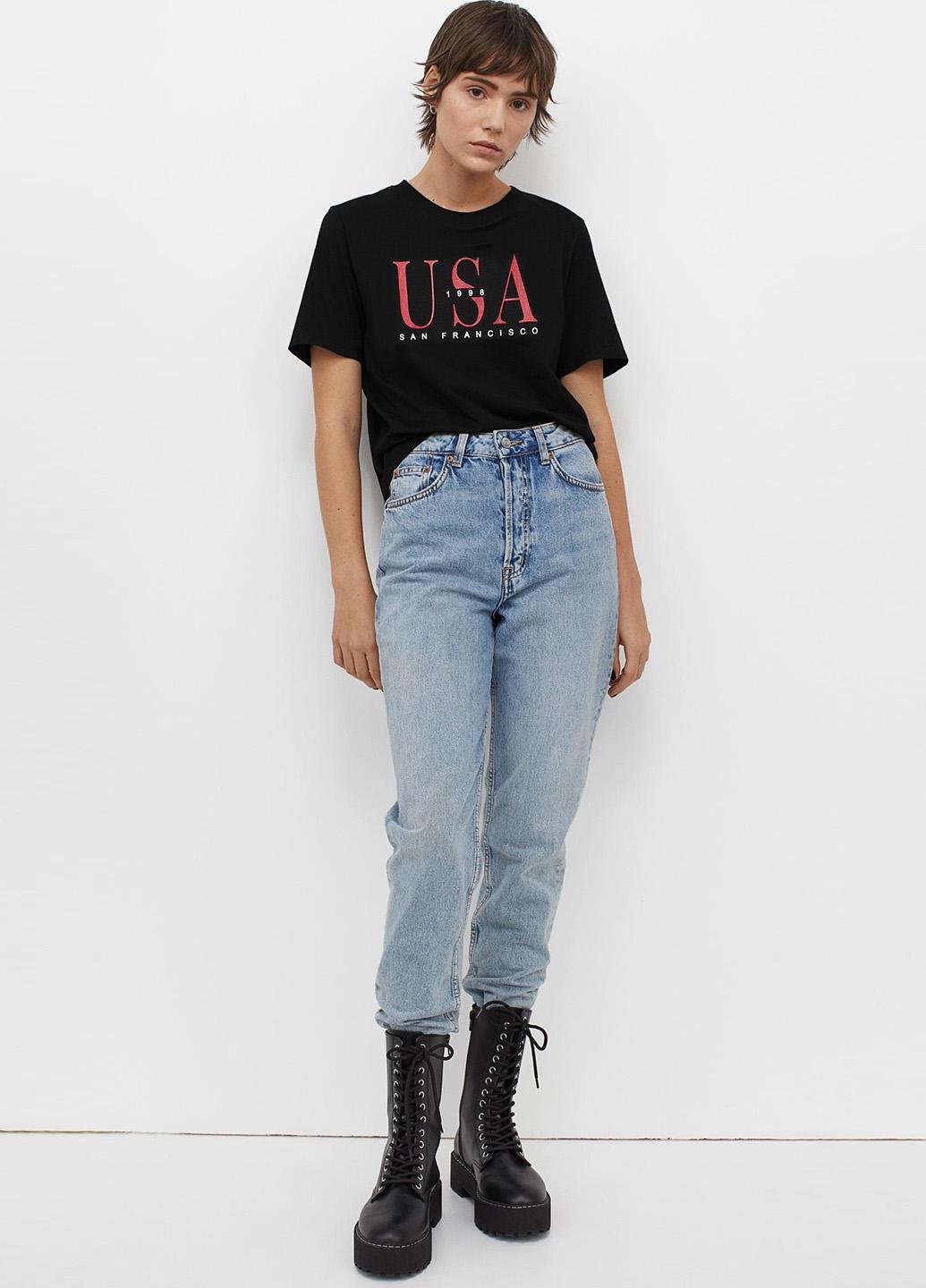 Футболка H&M XS Черный (698296b35)