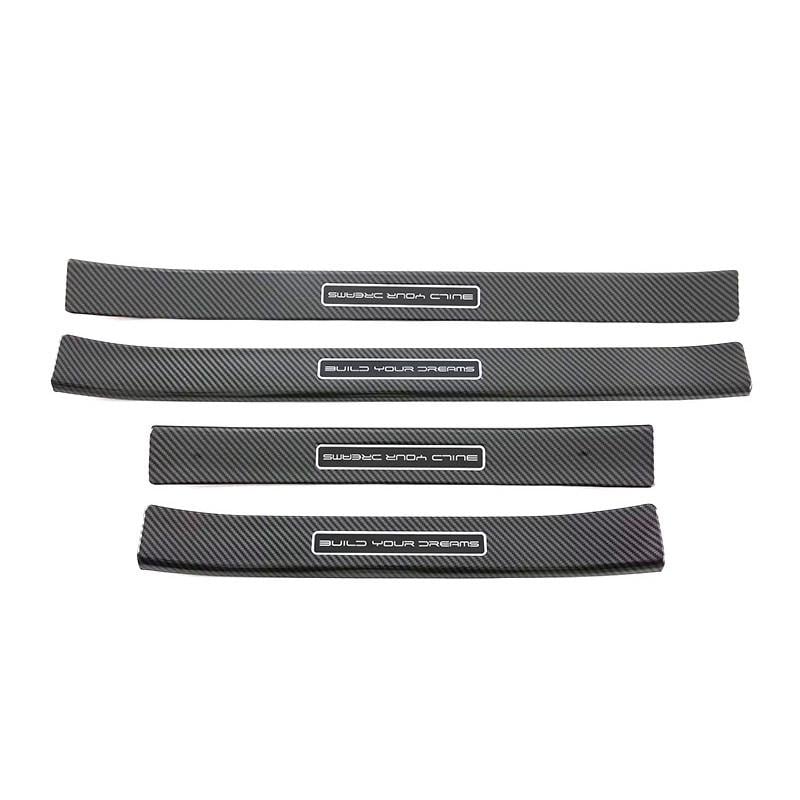 Накладка защитная на порог Lesko для BYD Song Plus DM-i/EV из углеродного волокна 4 шт. (28525376)