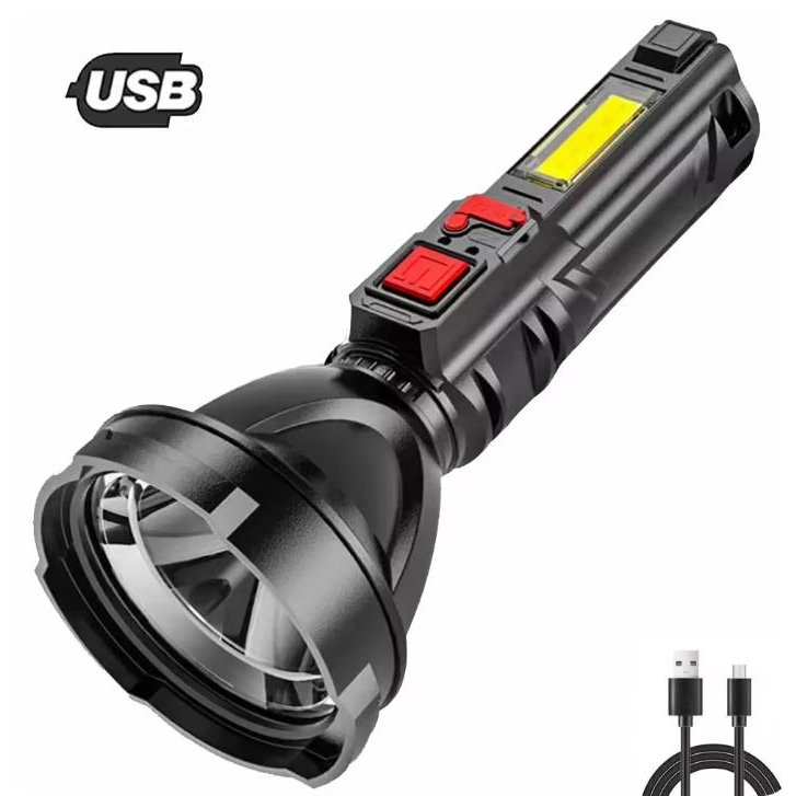 Ліхтар ручний акумуляторний USB 4 режими (157-64294)
