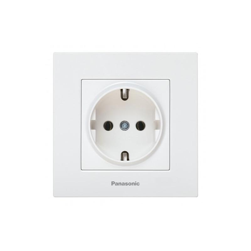 Розетка с заземлением Panasonic Karre Plus 55 ABS Белый (WDTC92022WH-UA1)