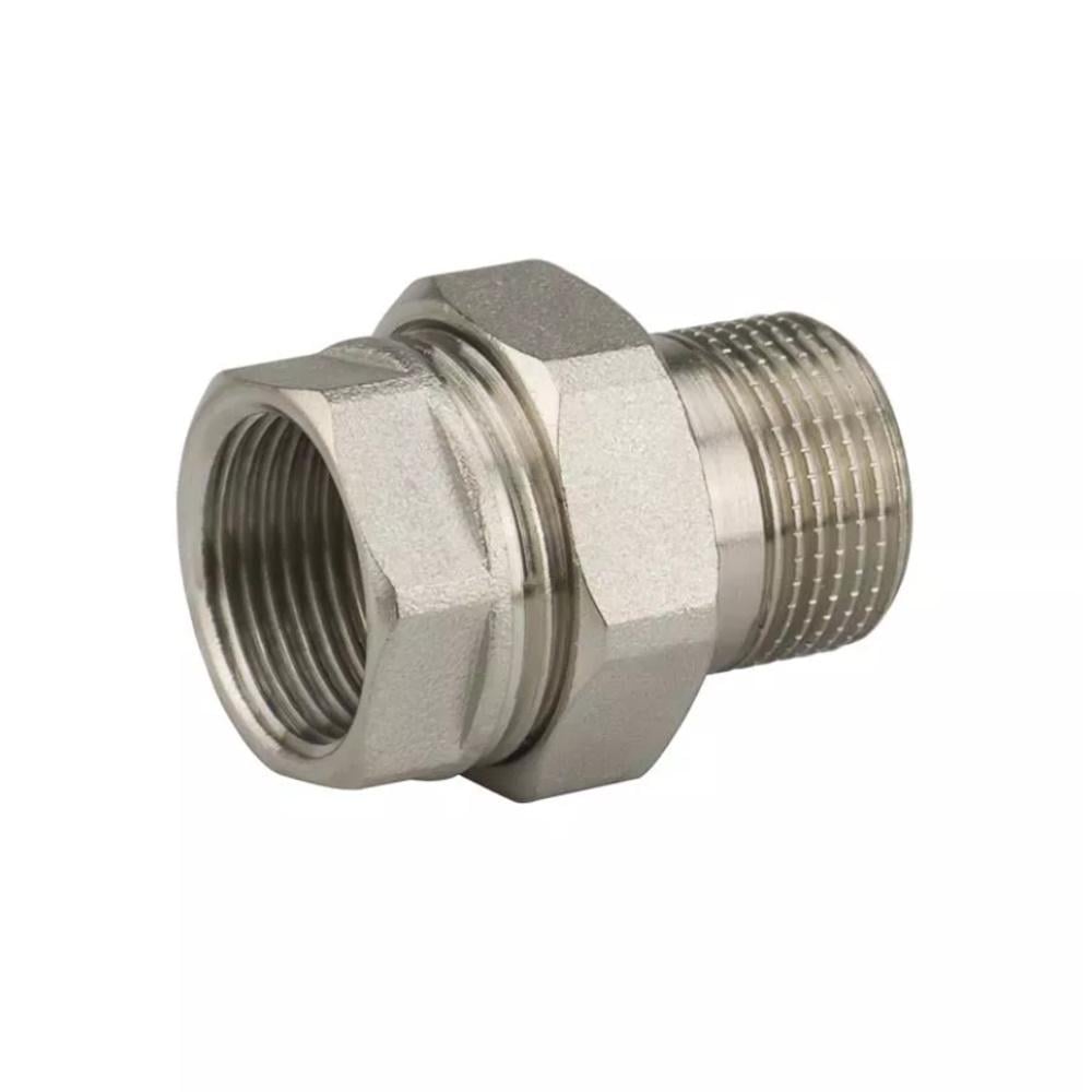 Сгон-американка Karro 1/2" ВЗ прямой латунь никелированная (SQ-1044603)