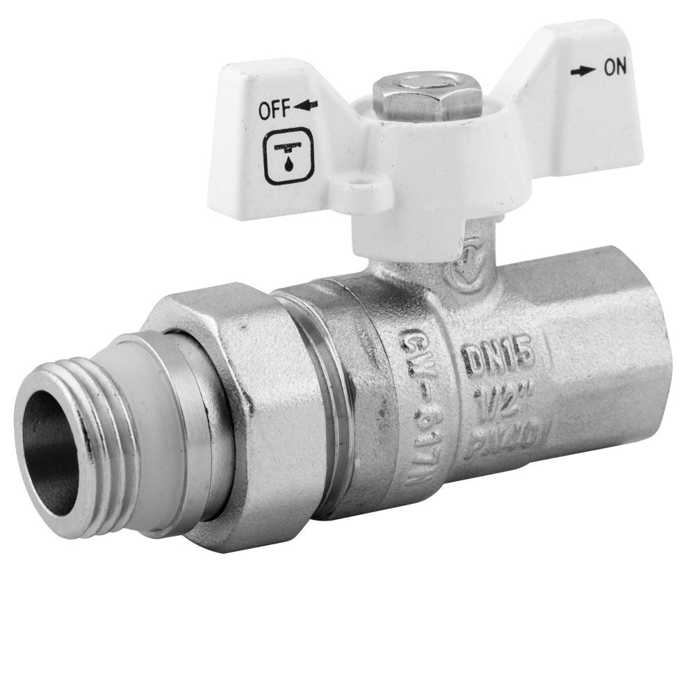 Кран кульовий ITAL IB114114 1/2" ВЗ з американкою метелик (248076) - фото 2 Кран кульовий ITAL IB114114 1/2" ВЗ з американкою метелик (248076) - фото 2