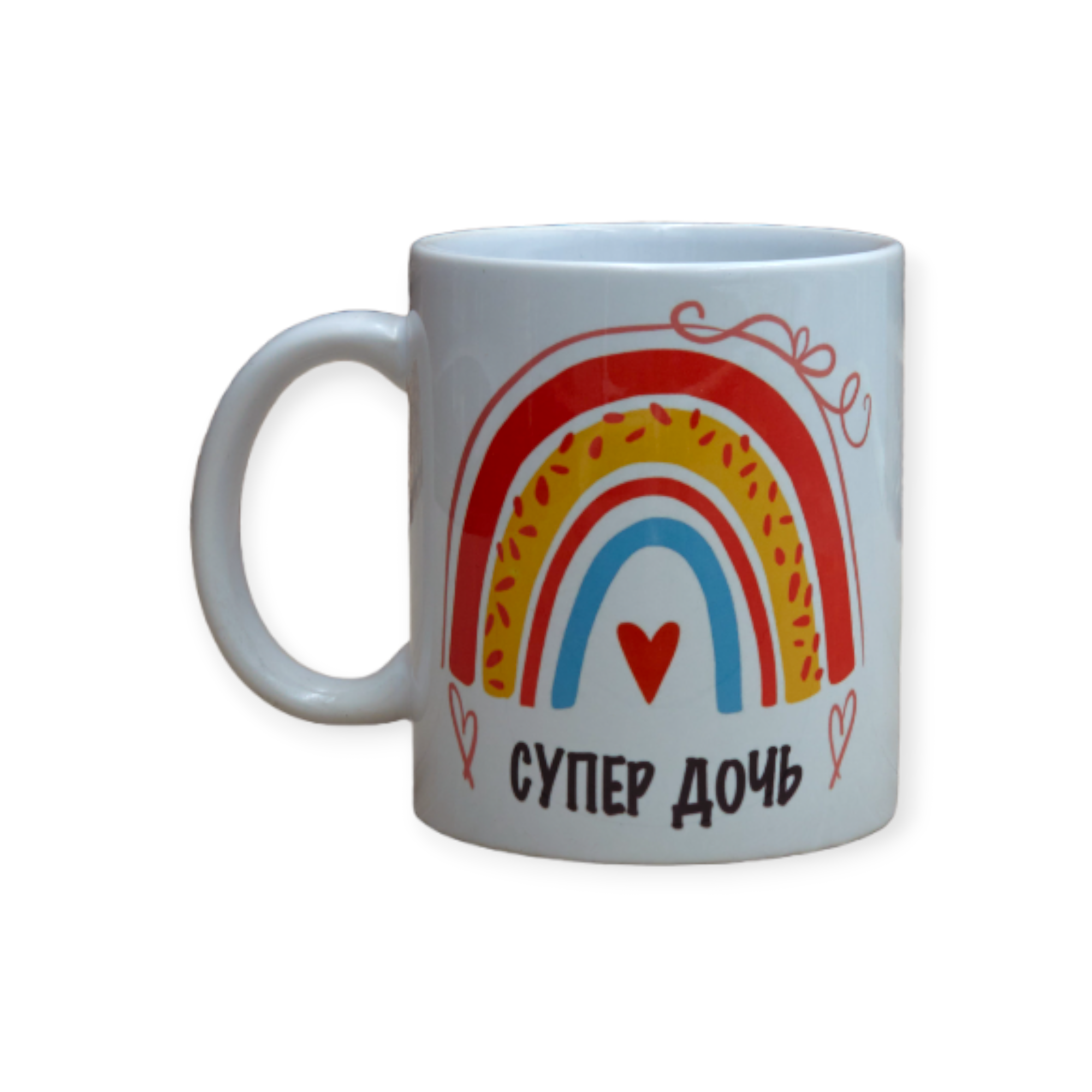 Чашка с принтом "Супер дочь" 330 мл (01_K0333021177)