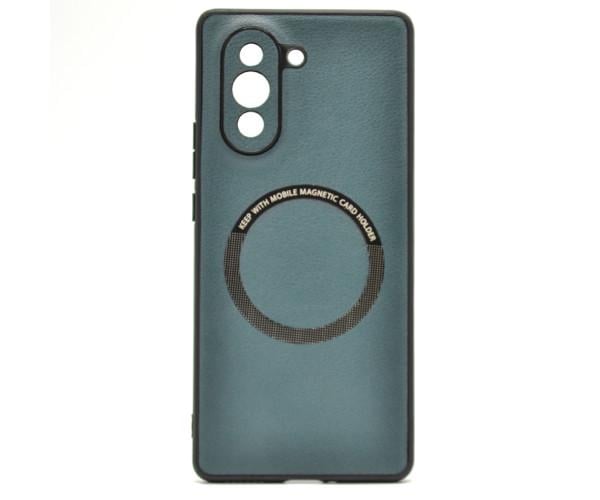Шкіряний чохол - накладка Magsafe Leather Hybrid Case для Huawei Nova 10 Зелений