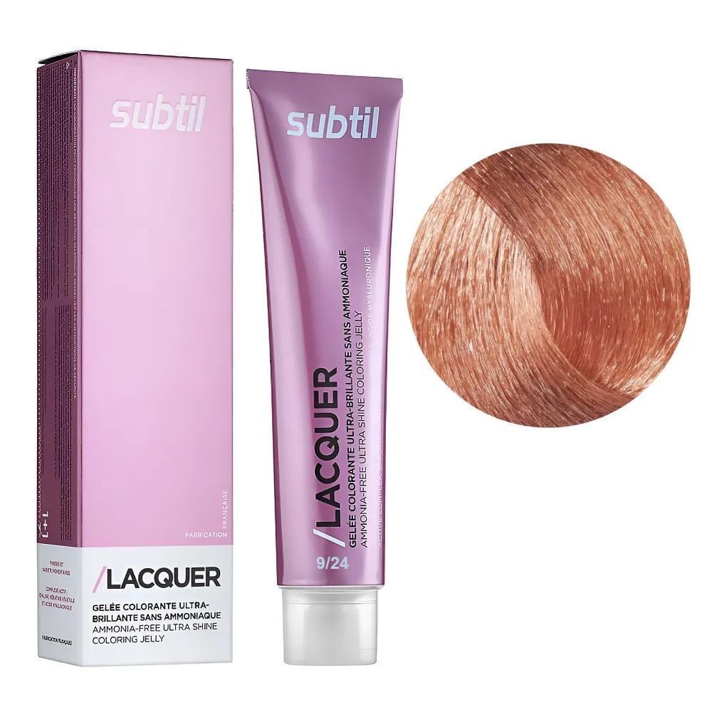 Краска гелевая безаммиачная для волос Subtil Lacquer 9.24 Экстрасветлый блондин перламутрово-медный 60 мл