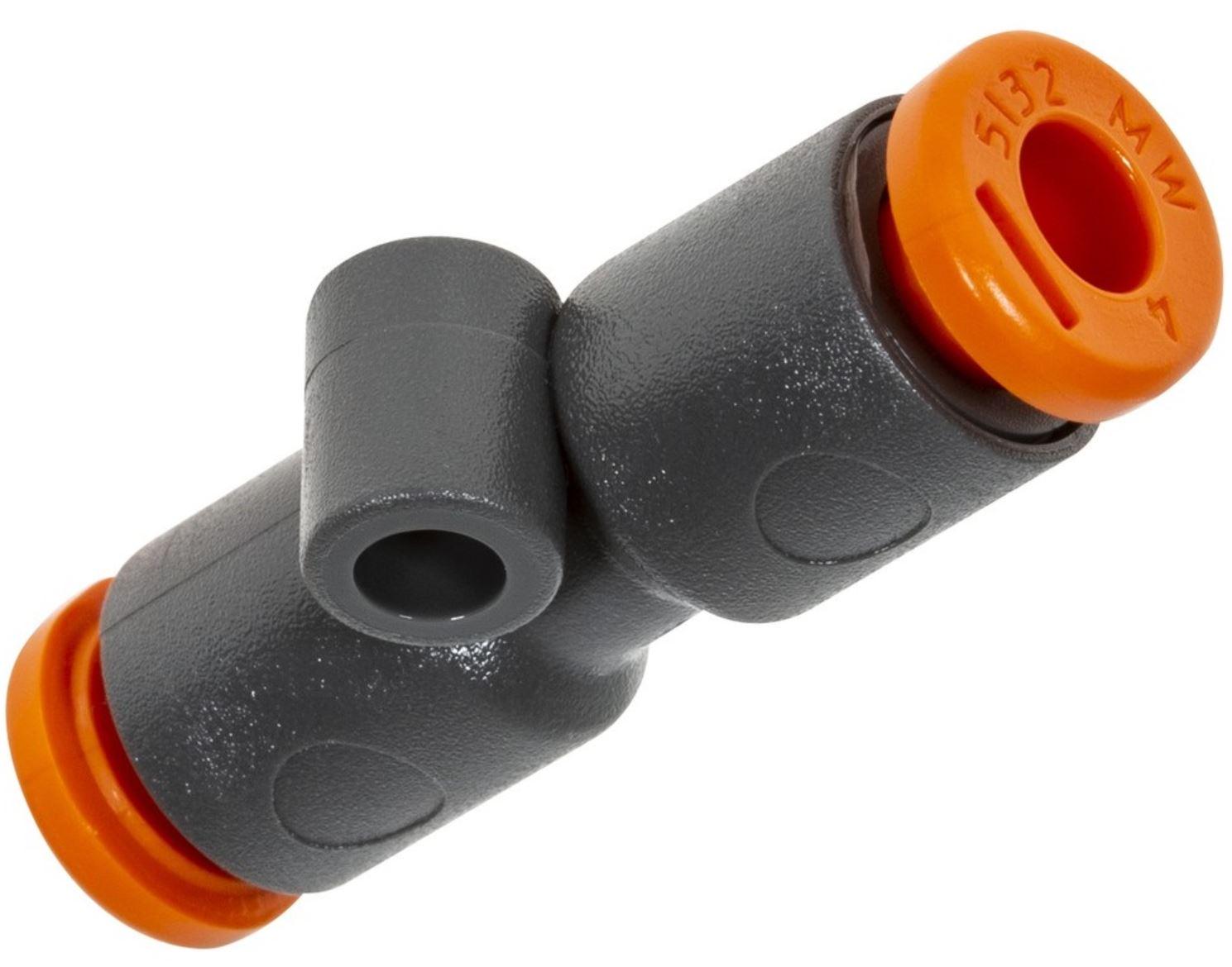 Фитинг пневматический быстросъемный прямой спасатель армированный пластик push-in трубки Ø 10/8 мм (PF00301008)