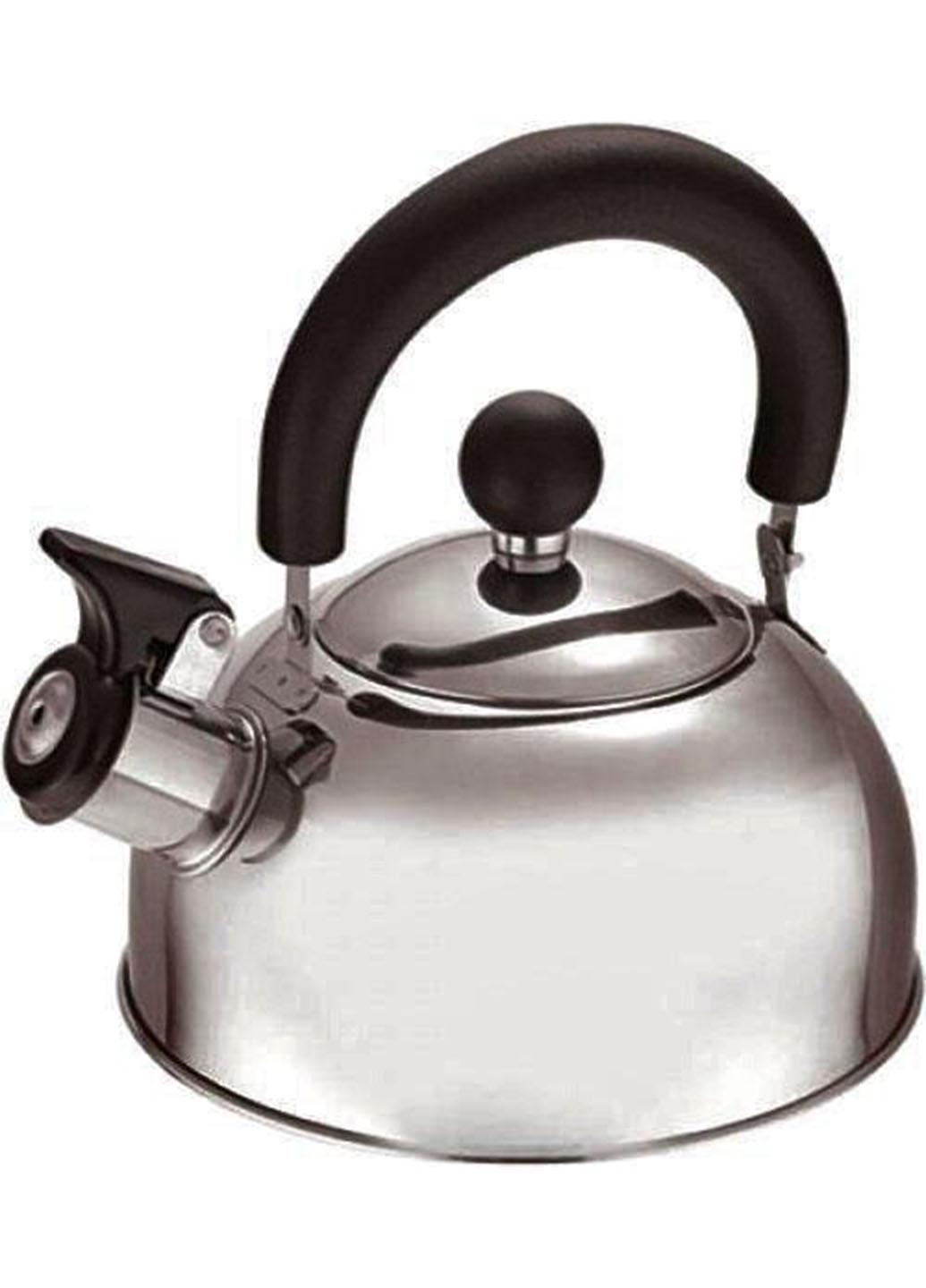 Чайник із нержавіючої сталі зі свистком SS Stenson MH- 1761 одинарне дно 1,6 л Сірий (1761А)