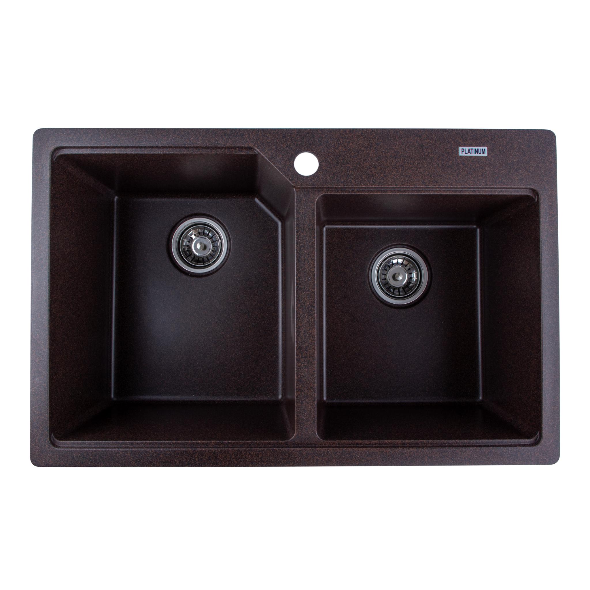 Мойка для кухни Platinum 7850 Harmony гранит матовый Шоколадный (000026551)