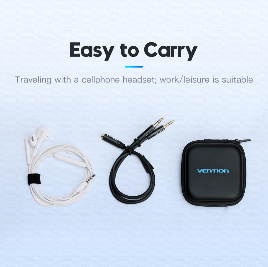 Переходник Vention 2х3.5 мм minijack-3.5 мм/minijack AUX 4-пиновый TRRS 0,6 м Черный (BBUBAB) - фото 14