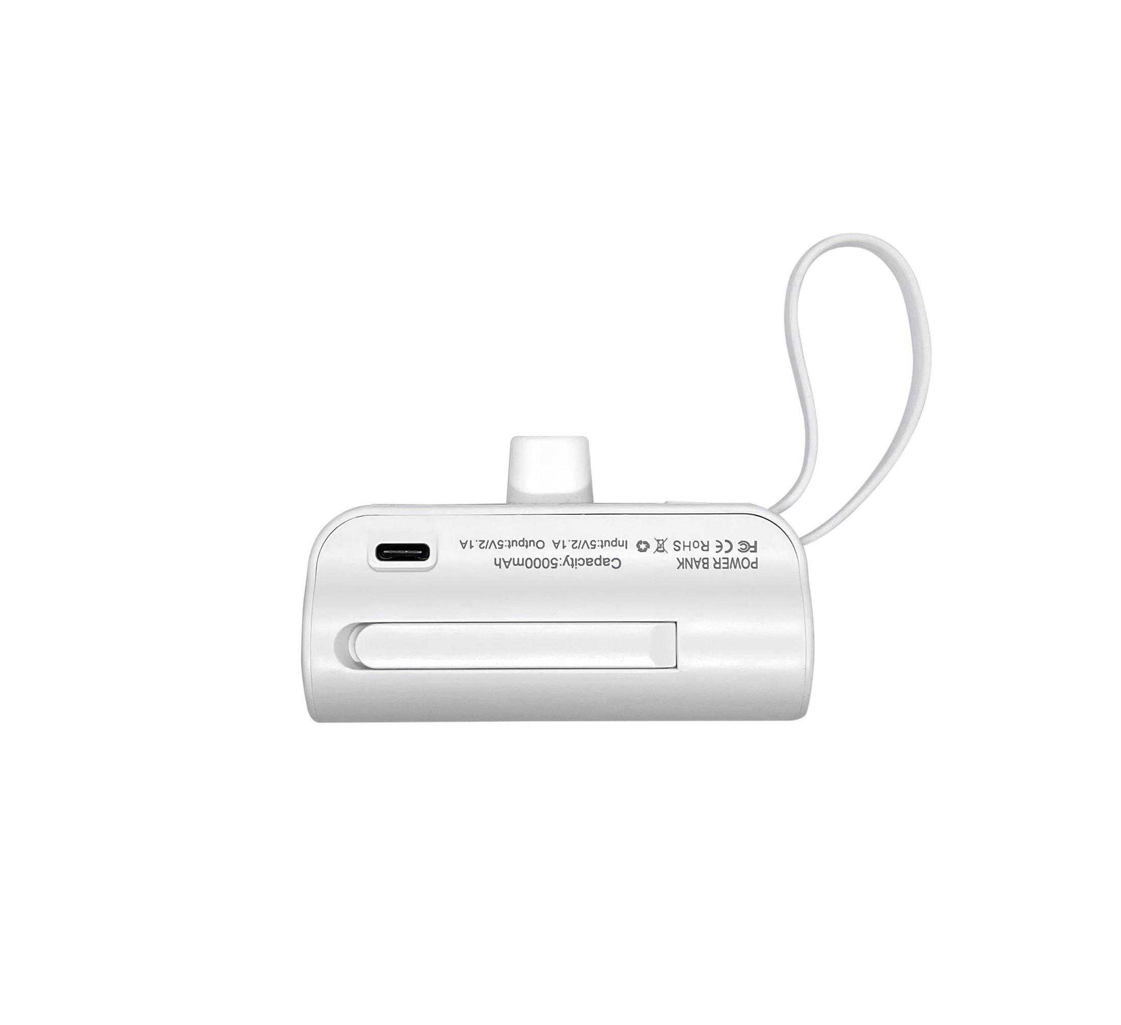 Повербанк XON PowerBank MiniCharge Lightning/USB Type-C 5000 mAh Белый (DC5LC 6761) - фото 5 Повербанк XON PowerBank MiniCharge Lightning/USB Type-C 5000 mAh Белый (DC5LC 6761) - фото 5