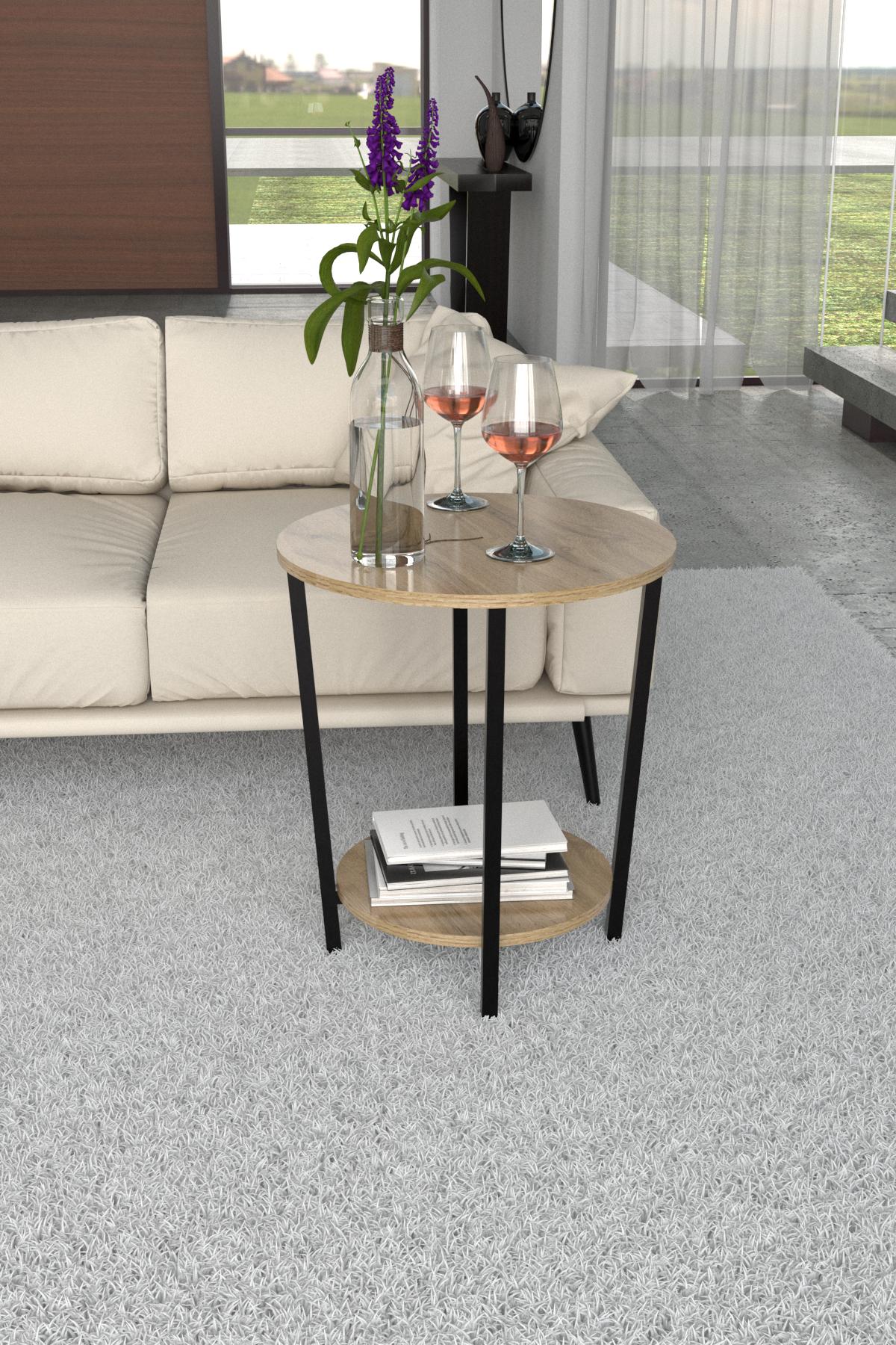 Журнальный столик EcoLoft Оливка DSP-1259-1 в стиле лофт т Дуб Аппалачи (30600396) - фото 2 Журнальный столик EcoLoft Оливка DSP-1259-1 в стиле лофт т Дуб Аппалачи (30600396) - фото 2