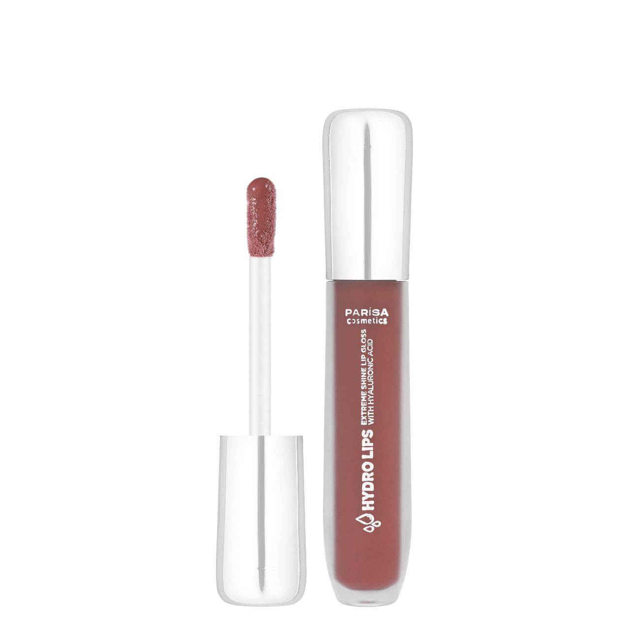 Блиск для губ зволожуючий Parisa Cosmetics Hydro Shine Lip Gloss PHL-06 04 Spicy brown Темно-бежевий