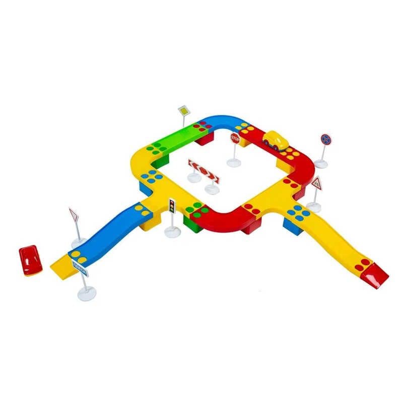 Конструктор Bamsic 114/23 Цветная дорога №2 33 детали 2 машинки дорожные знаки (82186) Конструктор Bamsic 114/23 Цветная дорога №2 33 детали 2 машинки дорожные знаки (82186)