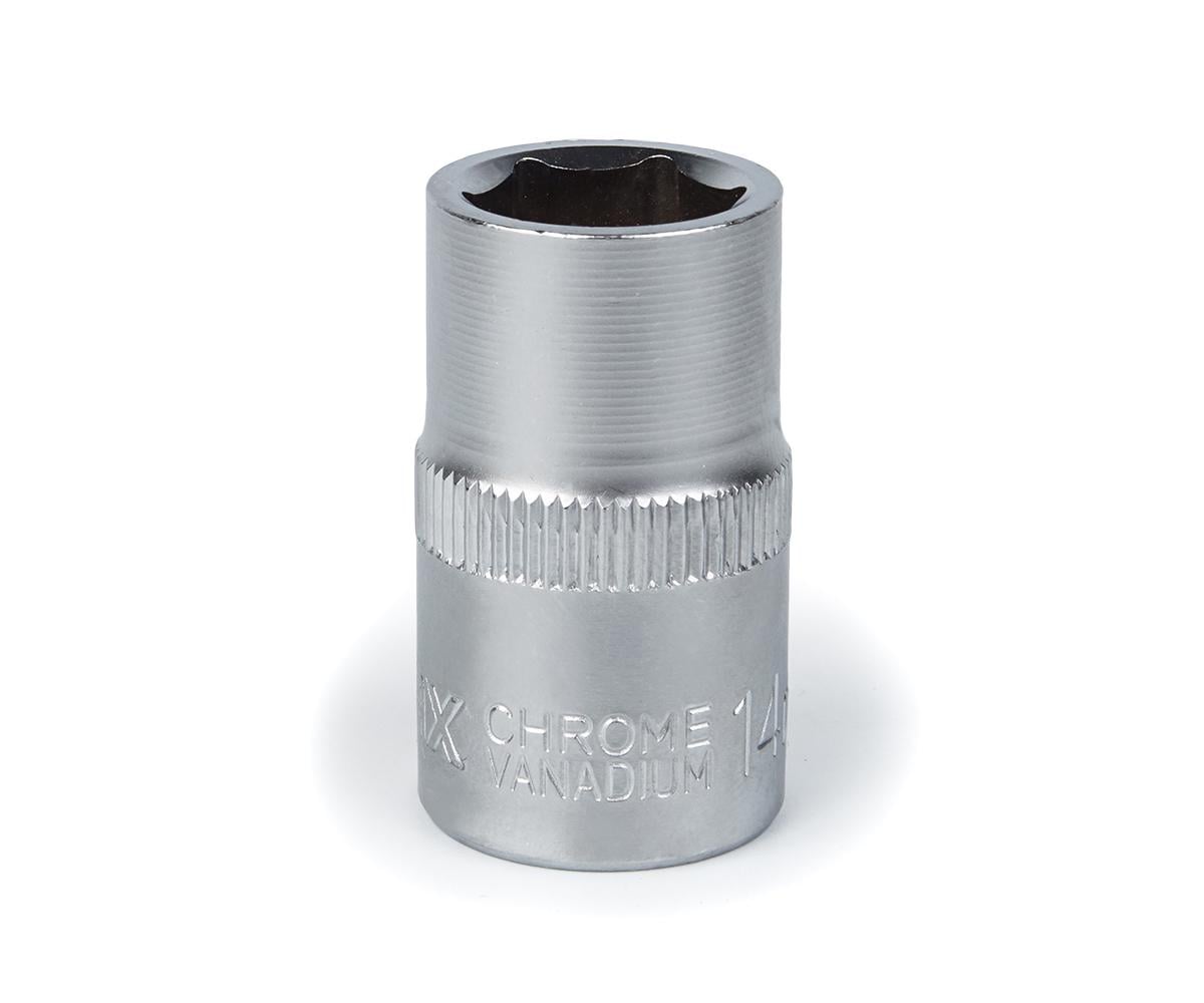 Головка торцевая Polax автомобильная шестигранная 14 мм 1/2 CrV (25-087)