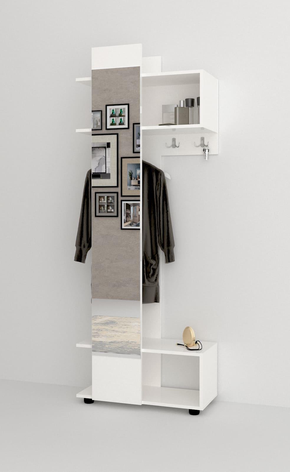 Вешалка в прихожую Мастер Форм Аякс левосторонняя 700х325х1880 мм Белый (20935) Вешалка в прихожую Мастер Форм Аякс левосторонняя 700х325х1880 мм Белый (20935)