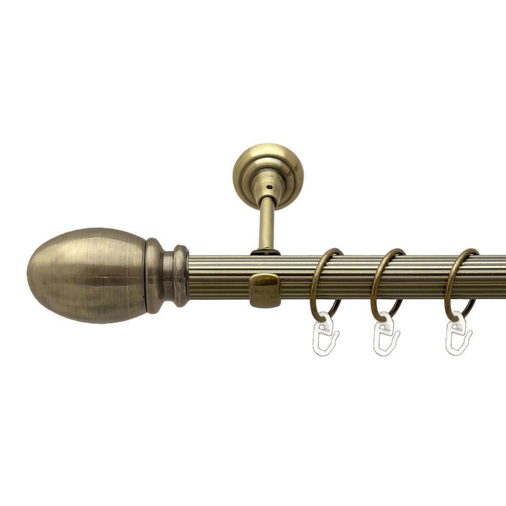 Карниз для штор Orvit Белуно однорядный рифленый 25 мм 300 см Антик (00-00017584)