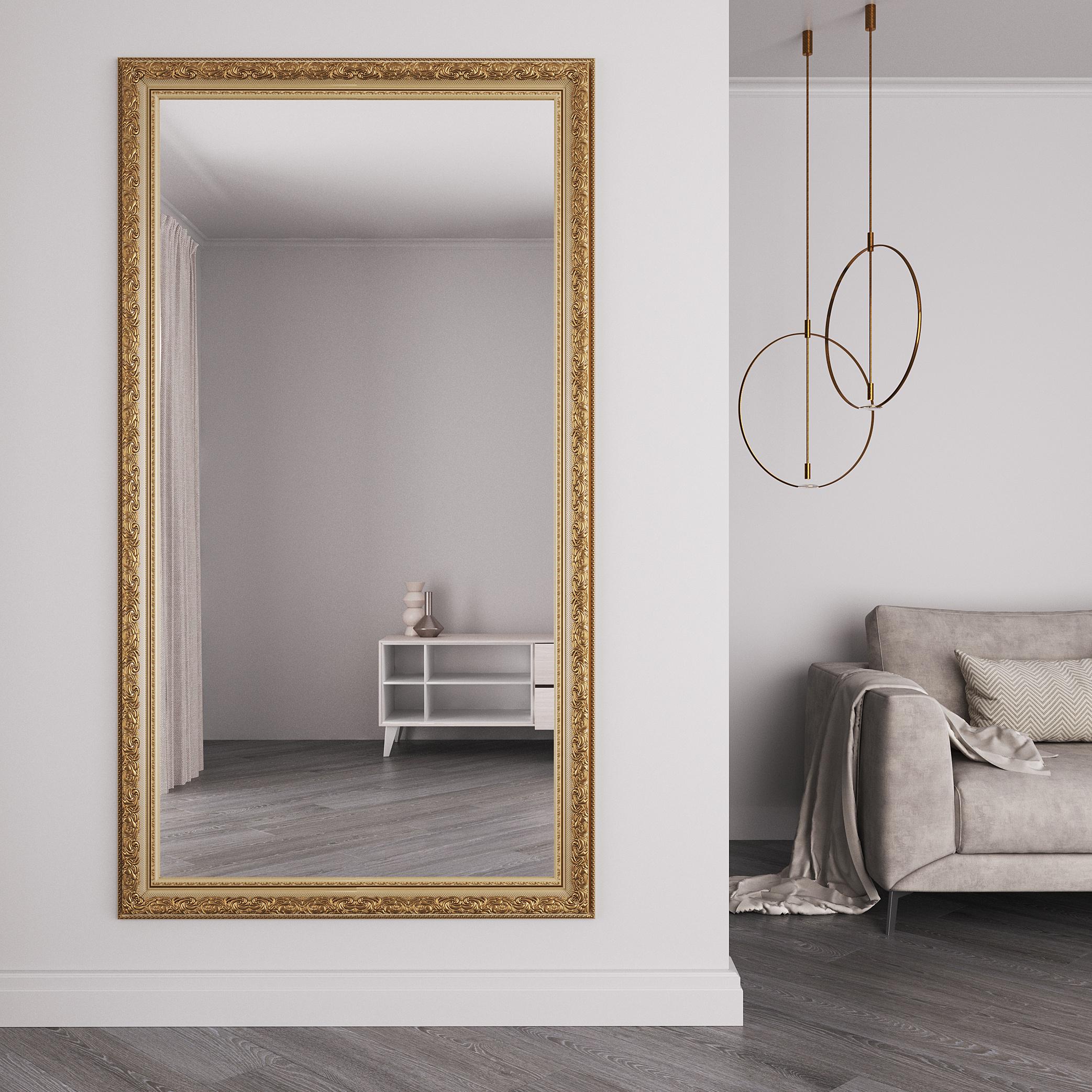 Зеркало в полный рост Black Mirror на стену 176х96 см Золото с патиной (8731А-35) Зеркало в полный рост Black Mirror на стену 176х96 см Золото с патиной (8731А-35)