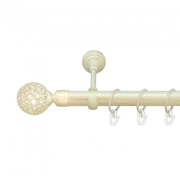 Карниз для штор Orvit Савона металевий однорядний гладка труба кільце металеве 25 мм 300 см Біле золото оливка (1327085833) - фото 1 Карниз для штор Orvit Савона металевий однорядний гладка труба кільце металеве 25 мм 300 см Біле золото оливка (1327085833) - фото 1