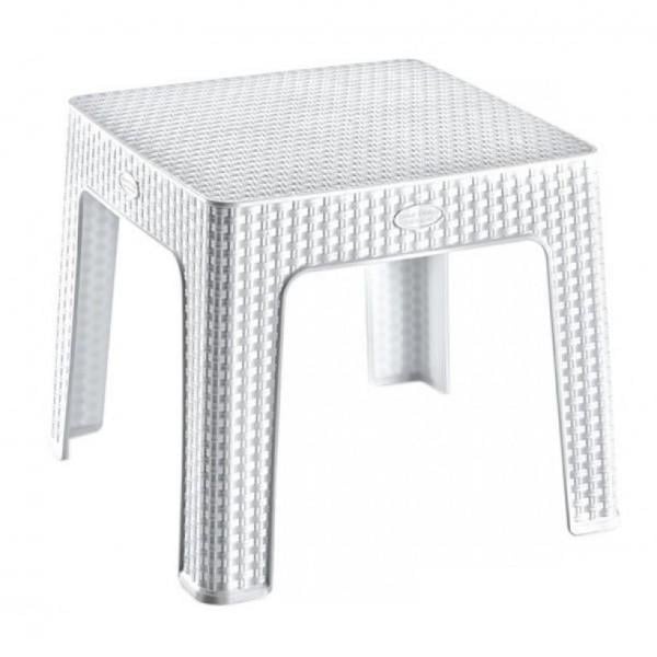 Стол ротанговый Sepha Irak plastik 45x45x50 см Белый (414ab2b6)