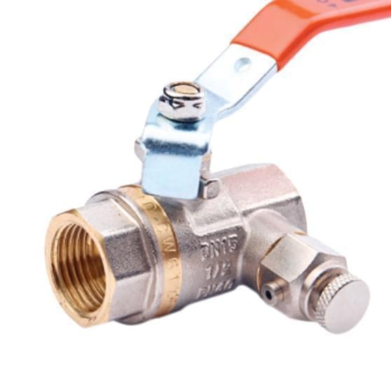 Кран кульовий Fado New 1/2" РВ-РВ зі спускником ручка (KS01)