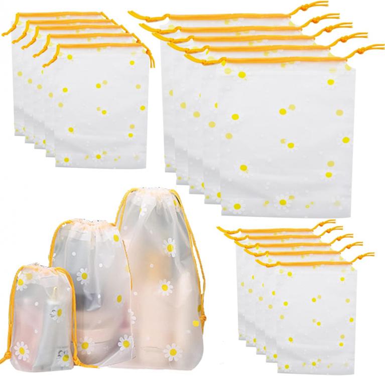 Набір пакетів для речей із зав'язками водонепроникних 15 шт. Transparent (128345) Набір пакетів для речей із зав'язками водонепроникних 15 шт. Transparent (128345)