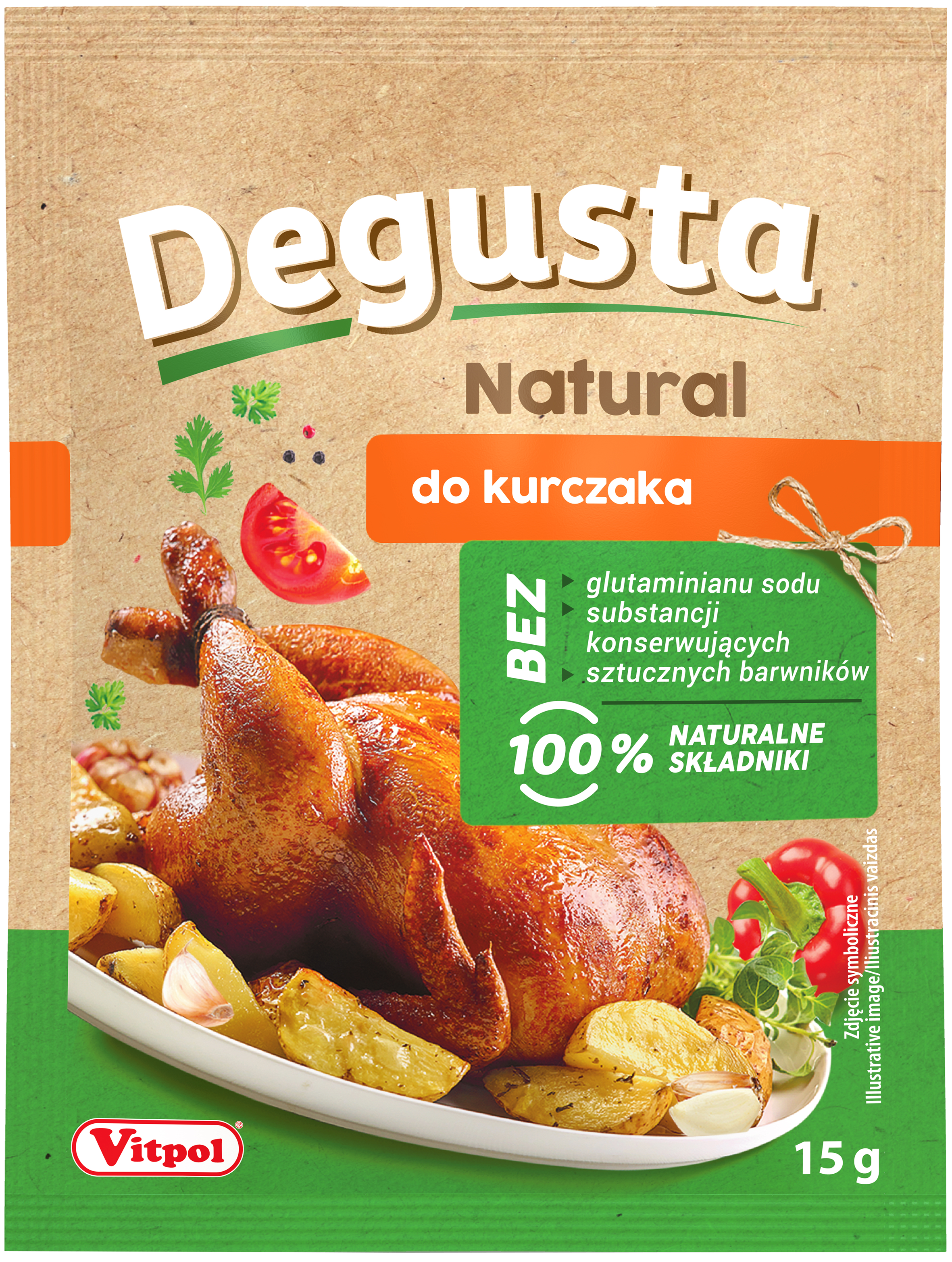 Приправа Degusta Natural до курки 15 г (17992)