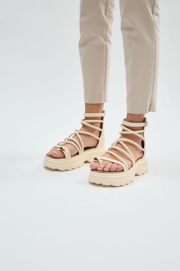 Сандалії жіночі LONZA на платформі р. 40 Бежевий (198975) - фото 2