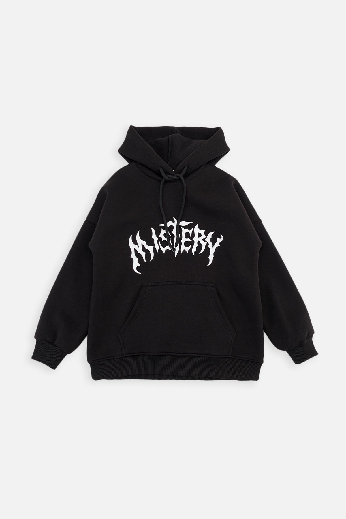 Худи для мальчика ЦБ-00261376 128 см Черный (28576384)