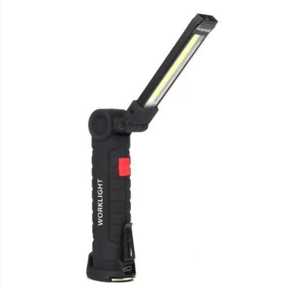 Фонарь аккумуляторный складной для кемпинга W-51-SMD+COB с магнитом и крюком для подвешивания micro USB Черный