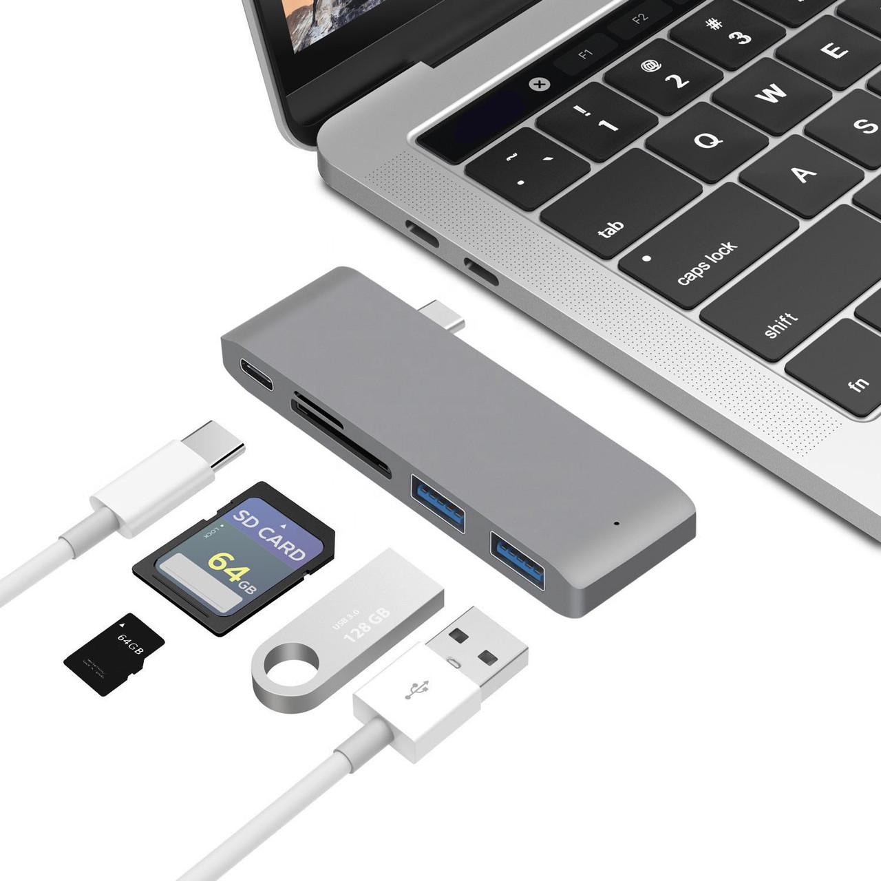 USB Type-C хаб Digital Lion MH-07 мультифункціональний концентратор для ноутбука 5в1 - фото 2