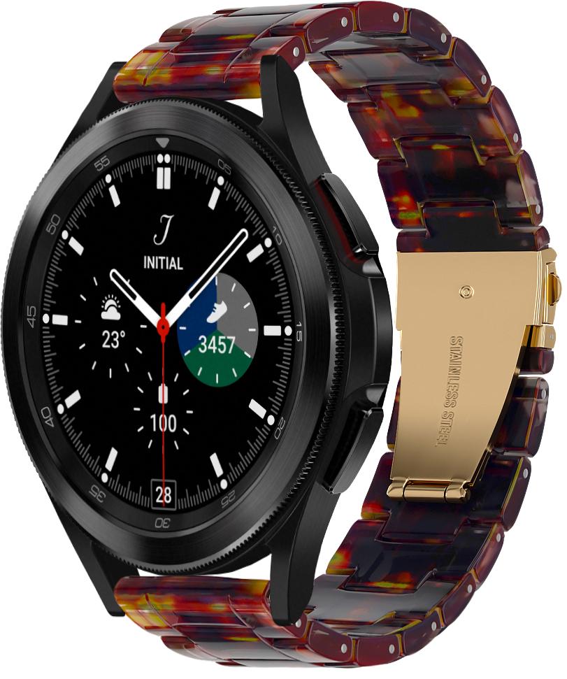 Ремінець із Cмоли Resin для Galaxy Watch 4 Classic 46 мм Orange Black (28804-47)