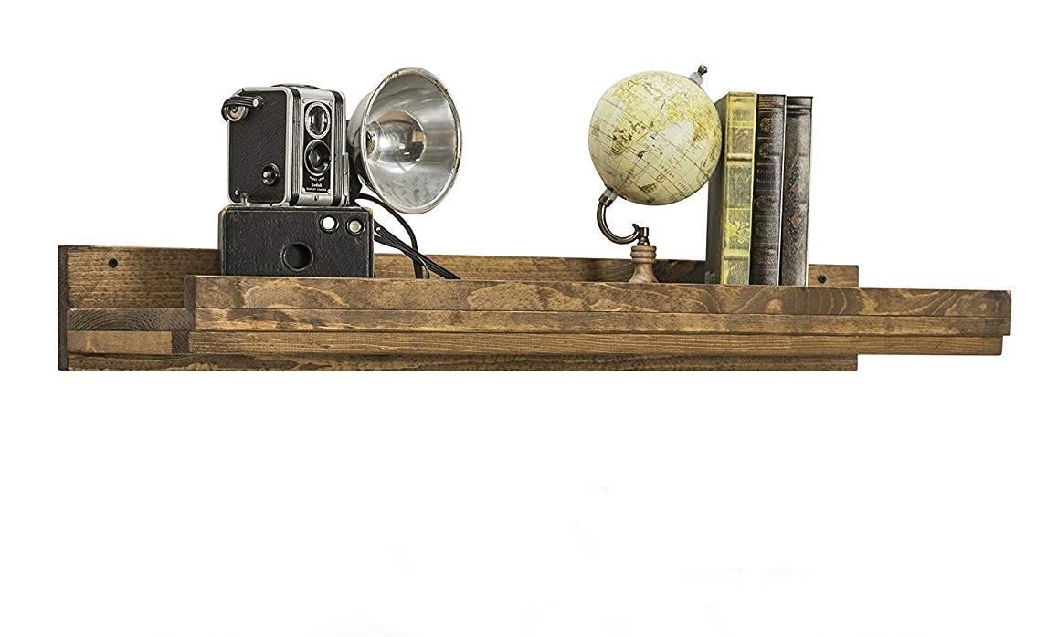 Полка настенная из дерева Санта/Круз Капучино (ПНС/000309)