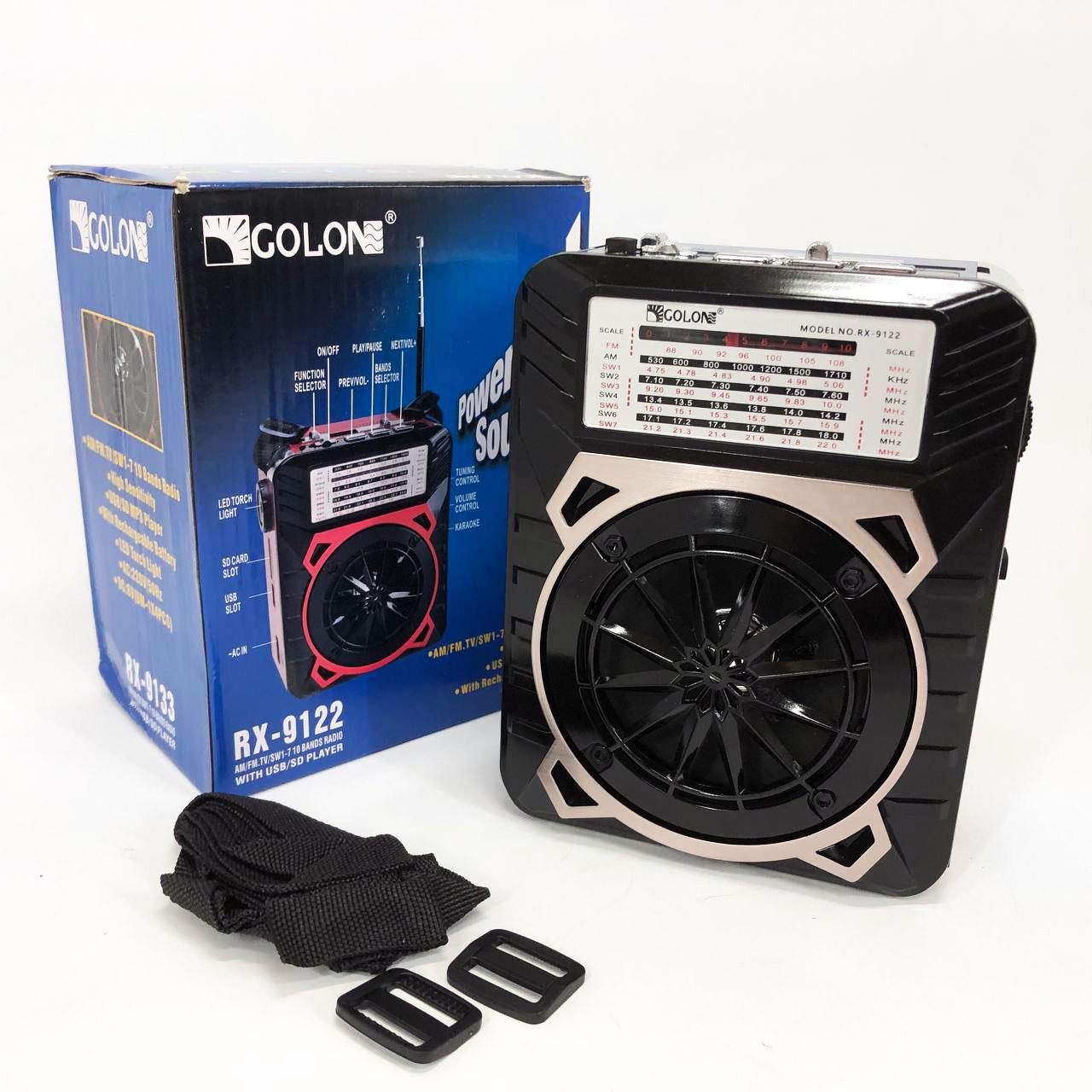 Радиоприемник Golon с LED фонарем Синий (RX-9122) - фото 5