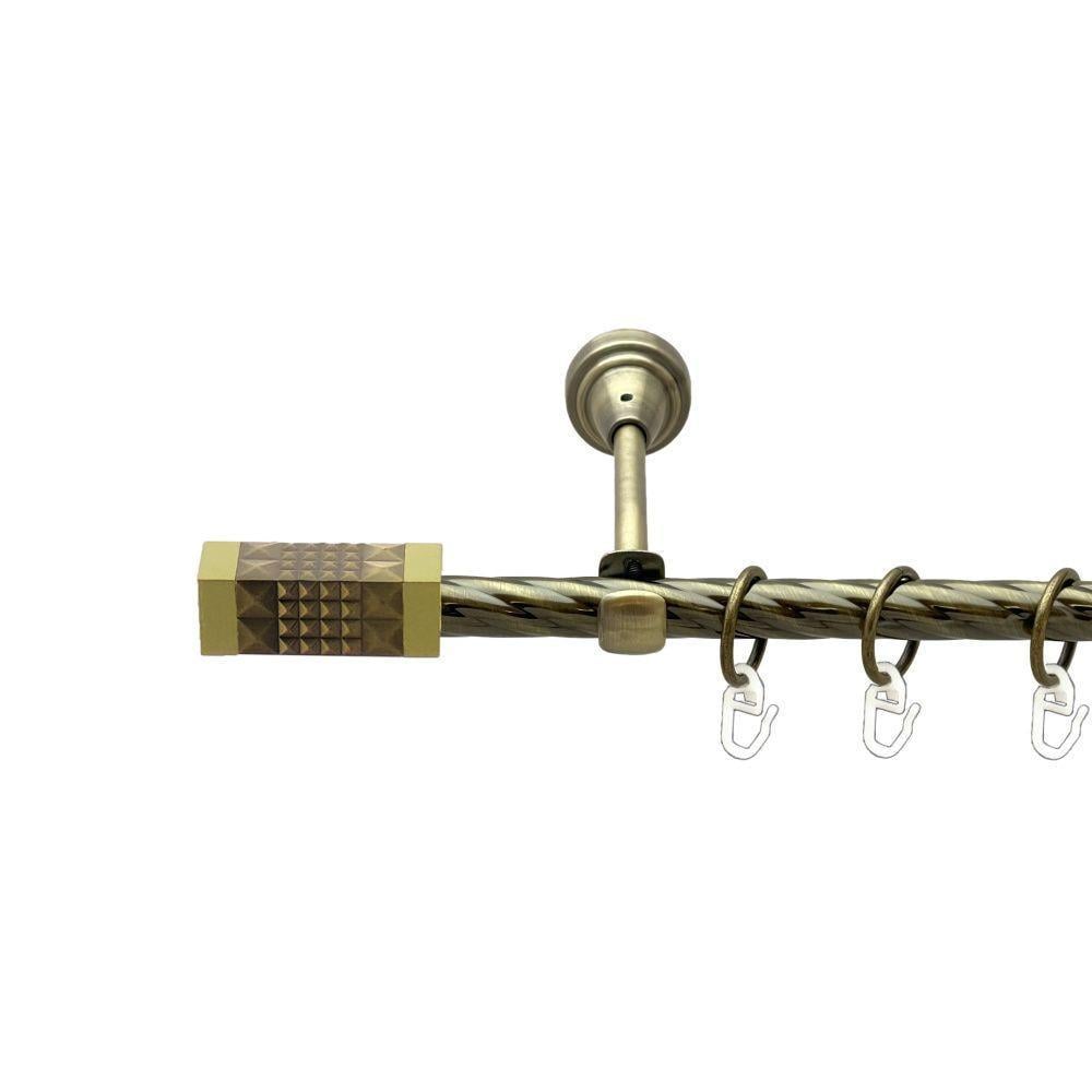 Карниз Orvit Рубикелло однорядный скрученный 16 мм 160 см Антик (00-00022365)