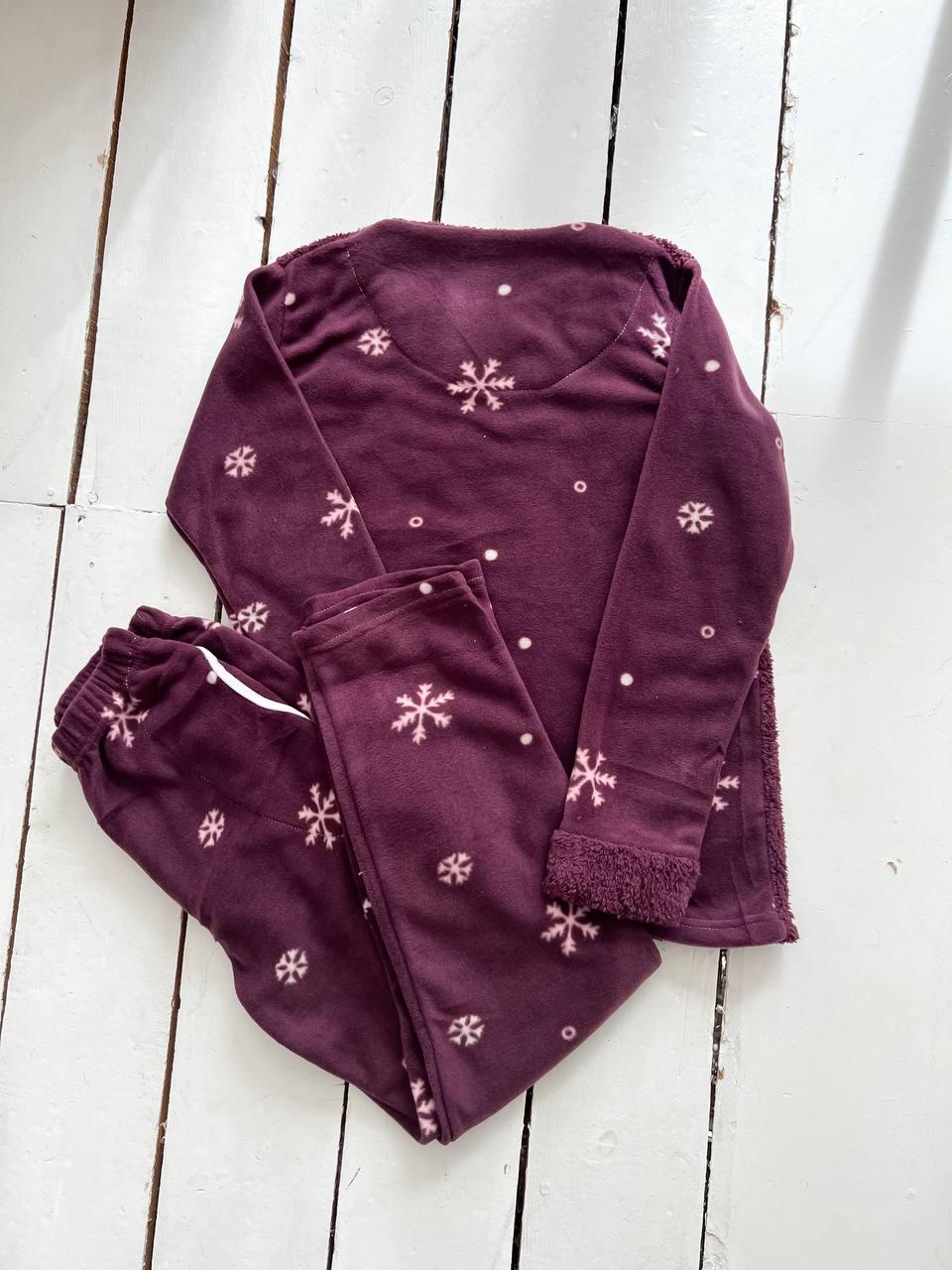 Пижама женская теплая DO2161 S Фиолетовый - фото 3 Пижама женская теплая DO2161 S Фиолетовый - фото 3