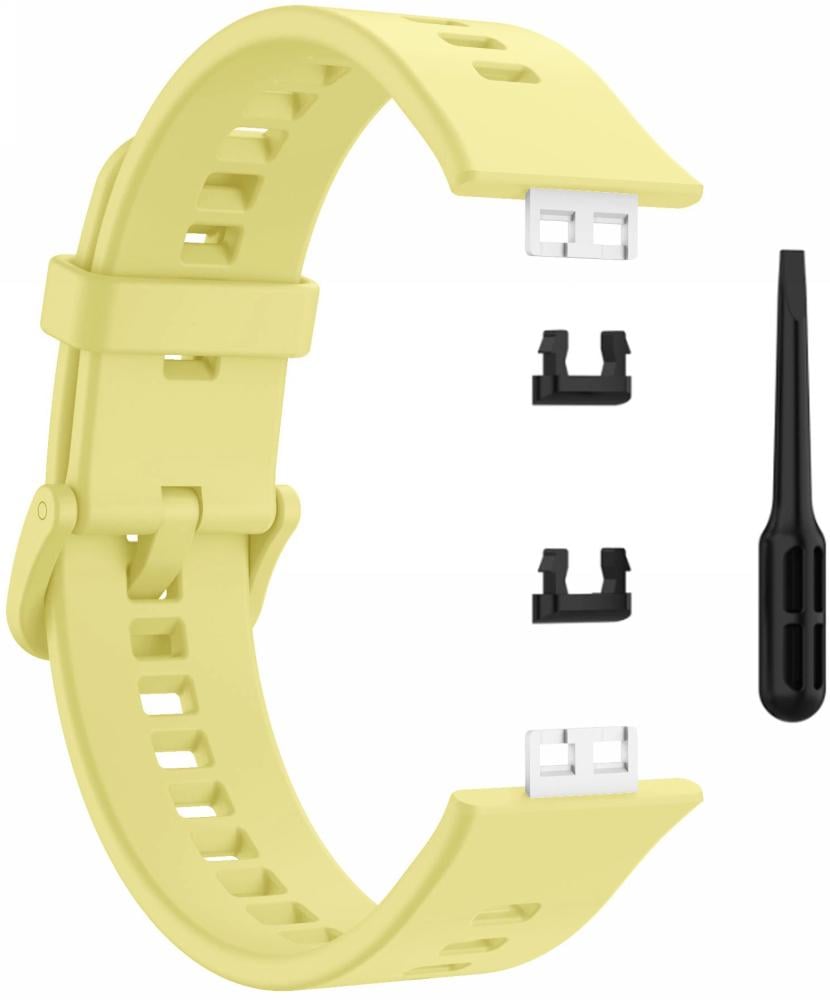 Ремешок Jsota для Huawei Watch Fit Yellow (18589) - фото 3