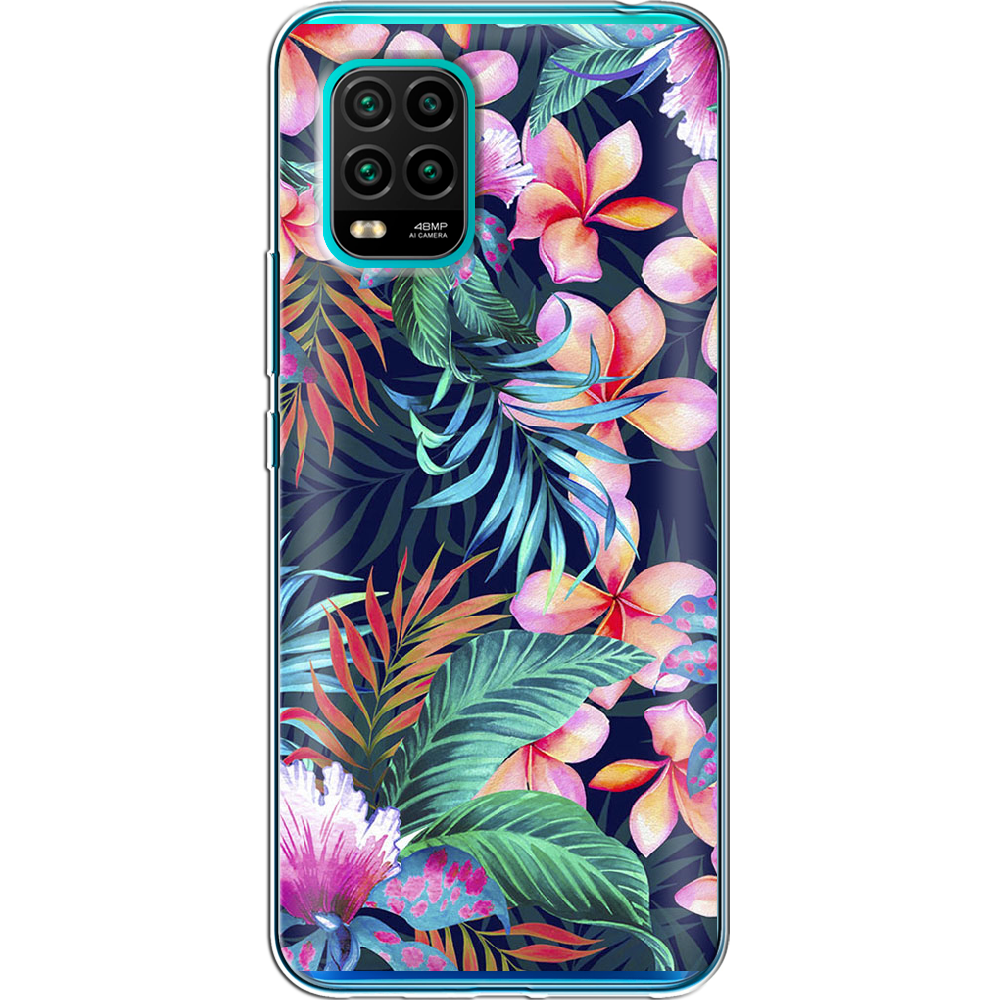 Чехол с рисунком Boxface Xiaomi Mi 10 Lite flowers in the tropics Прозрачный силикон (39438-up1971-39438)