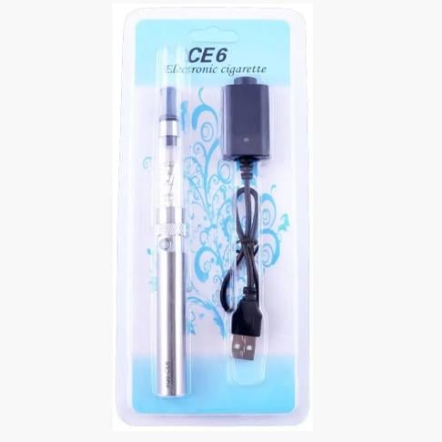 Під-система електронна сигарета CE-6 650 mAh Kit Silver (10027)