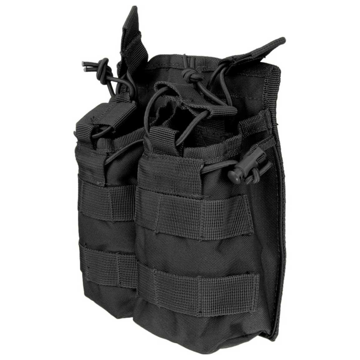 Сумка-подсумок Mil-Tec Open Top Magazine Pouch для 2-х магазинов 180х70х185 мм Black - фото 3