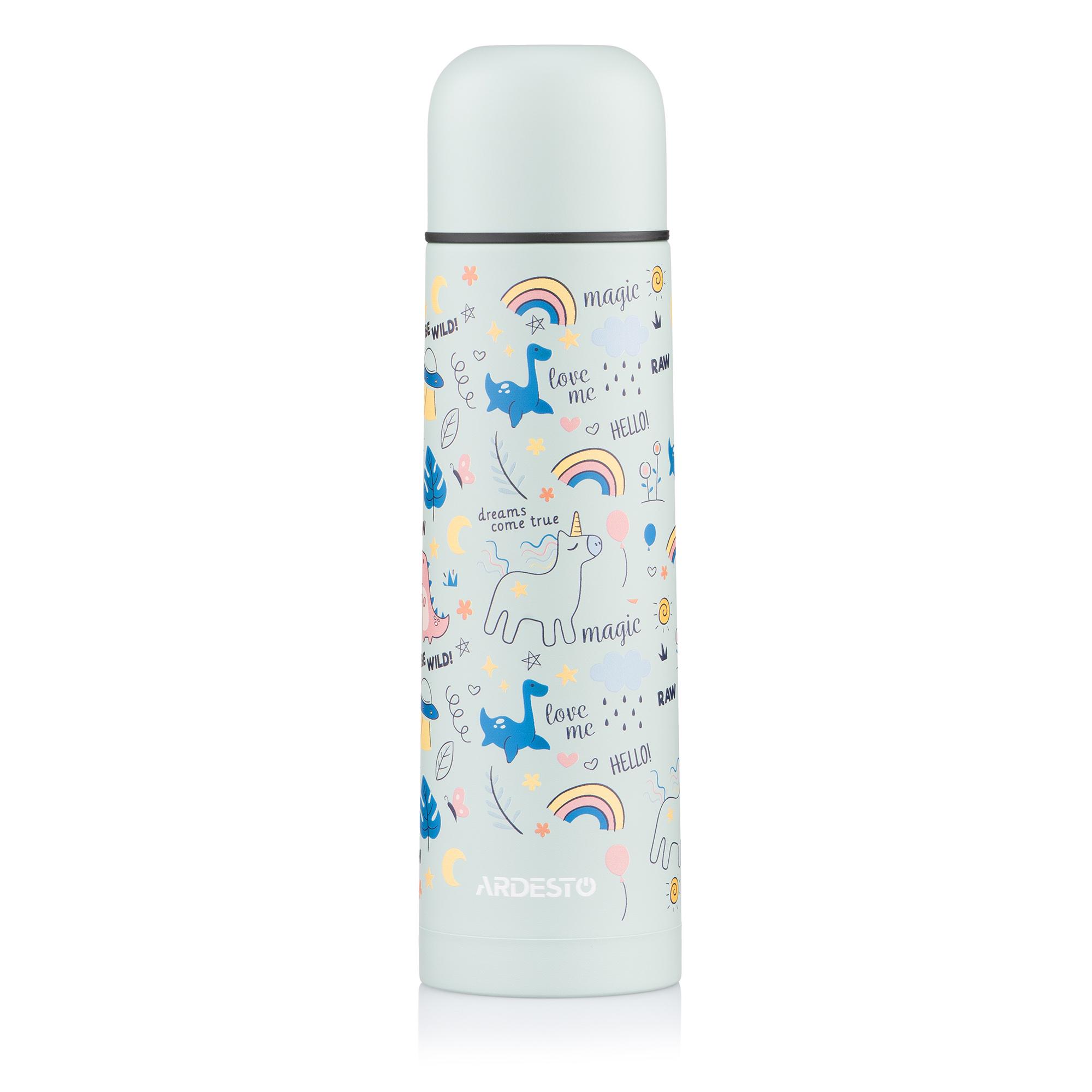 Термос Ardesto Gemini Magic с рисунком 500 мл Светло-голубой (AR2650KMA)