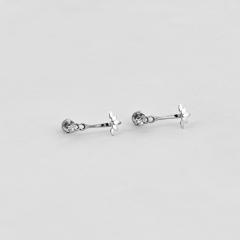 Серебряные серьги Minimal Нежный лепесток (5148)