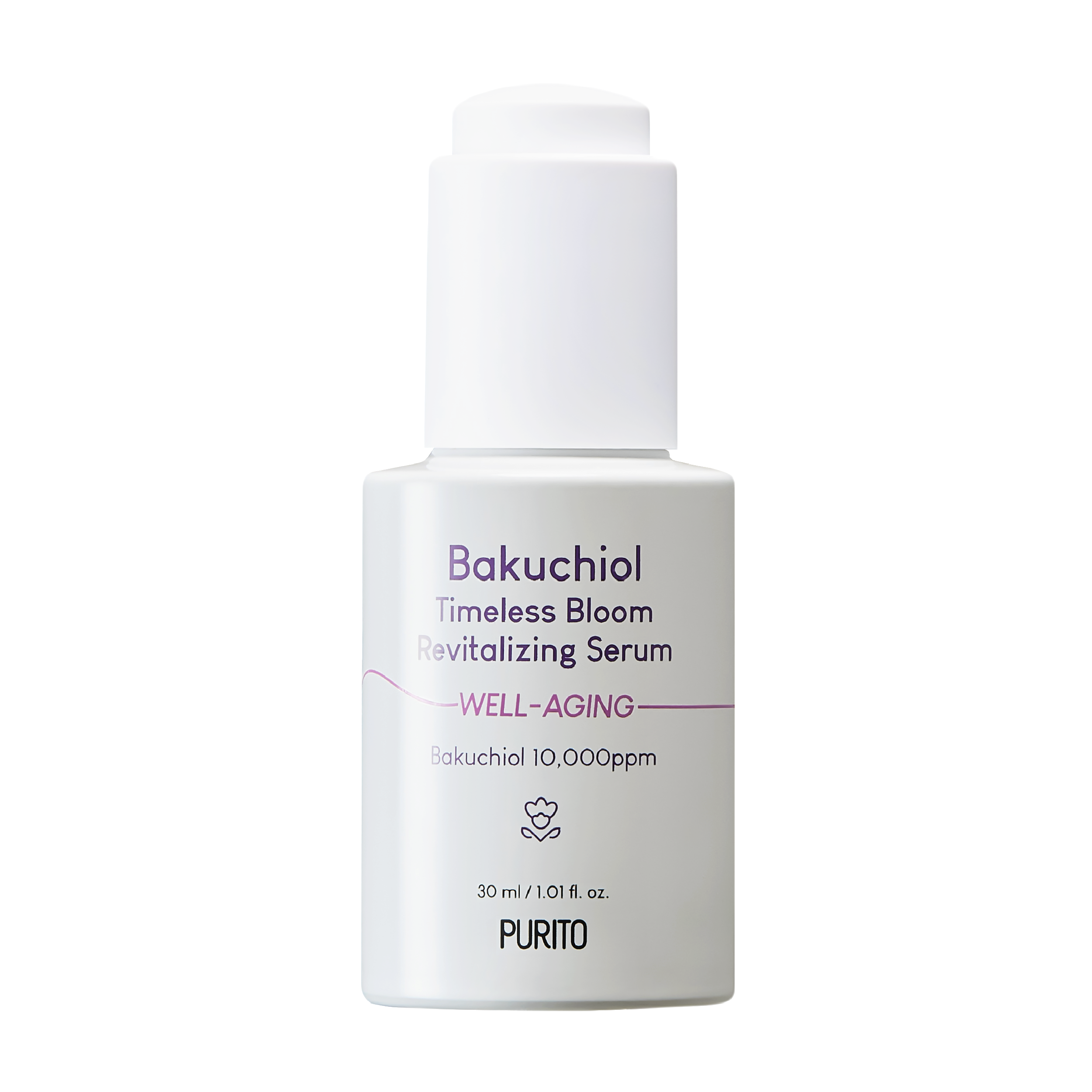 Сыворотка Purito Bakuchiol Timeless Bloom Revitalizing Serum омолаживающая с бакучиолом 30 мл