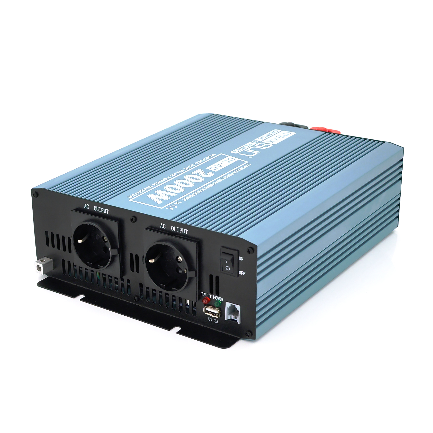 Інвертор напруги Mexxsun MXS-2000 модифікована синусоїда 12/220V 2000W (26617946)