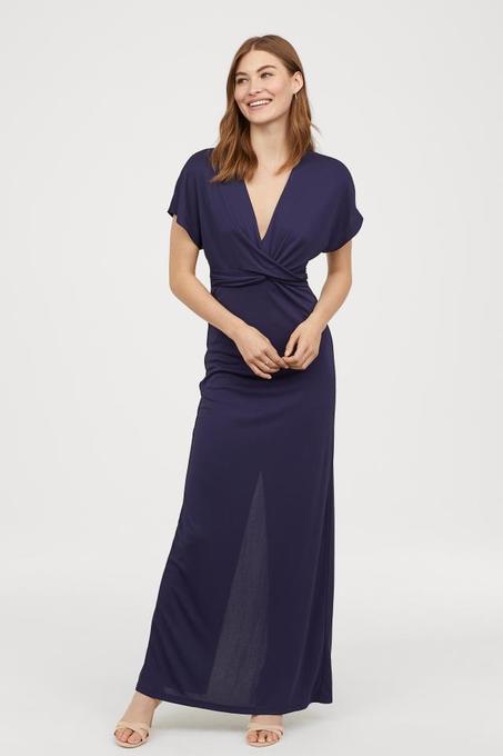 Платье H&M р. 32 Темно-синий (658287003b42)