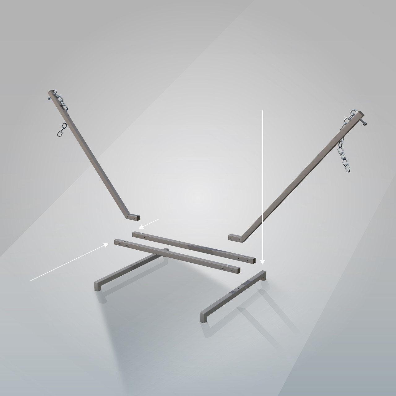 Стійка для двомісного гамака WCG металевий каркас квадратний профіль 50х50 мм Тауп (W-5050-T1) - фото 5