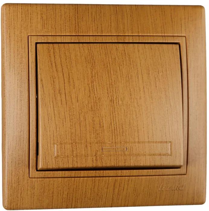 Выключатель одноклавишный Lezard Mira Дуб классический матовый (27549911)
