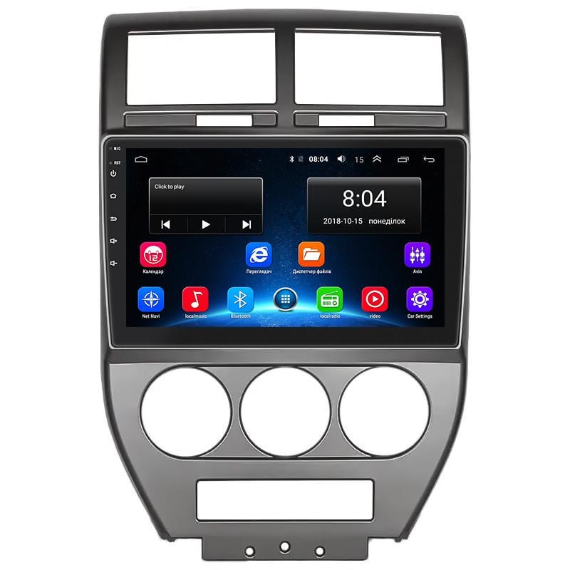 Автомагнитола штатная Lesko для Jeep Compass I 2006-2010 10" 2/32Gb Wi-Fi GPS Base MOB